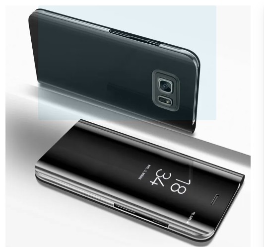 Picture of Samsung Galaxy S6 Edge Plus - Clear View Case Flip Standing Cover Auto Lock Mirror Case