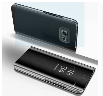 Picture of Samsung Galaxy S6 Edge Plus - Clear View Case Flip Standing Cover Auto Lock Mirror Case