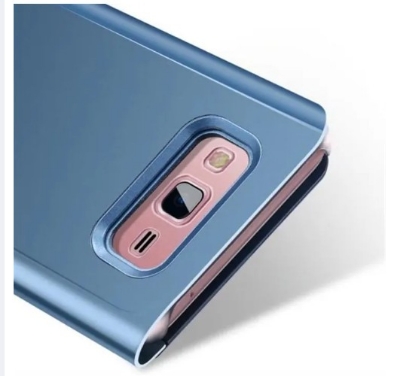 Picture of Samsung Galaxy J7 plus - Clear View Case Flip Standing Cover Auto Lock Mirror Case