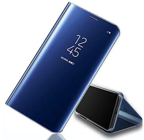 Picture of Samsung Galaxy J7 Prime Smart Luxury Plating Clear View Mirror Leather Stand Flip Cover