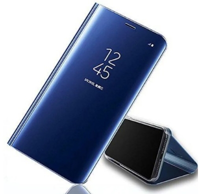 Picture of Samsung Galaxy J7 Prime Smart Luxury Plating Clear View Mirror Leather Stand Flip Cover