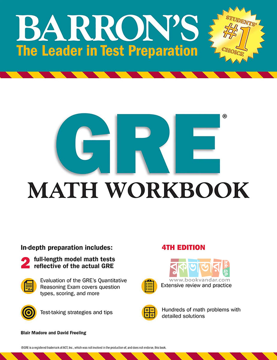 Picture of Barron's GRE Math Workbook