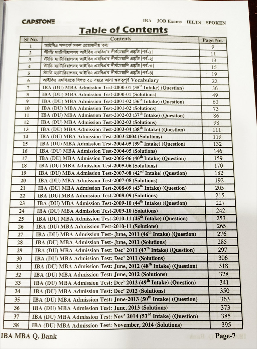 Picture of CAPSTONE IBA MBA Questions Bank (4th Edition, May-2025)