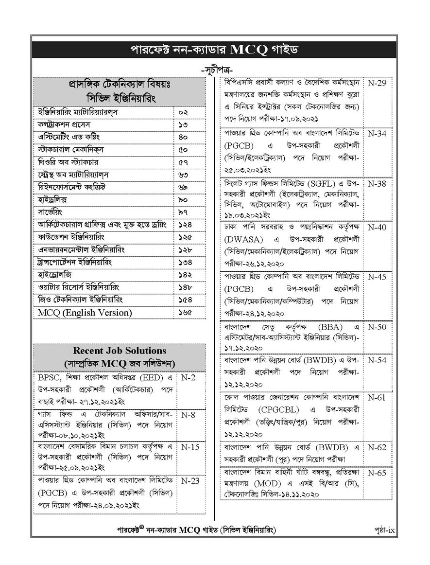 Picture of Perfect Non Cadre MCQ Guide (Civil Engineering) - Shahin Khandaker