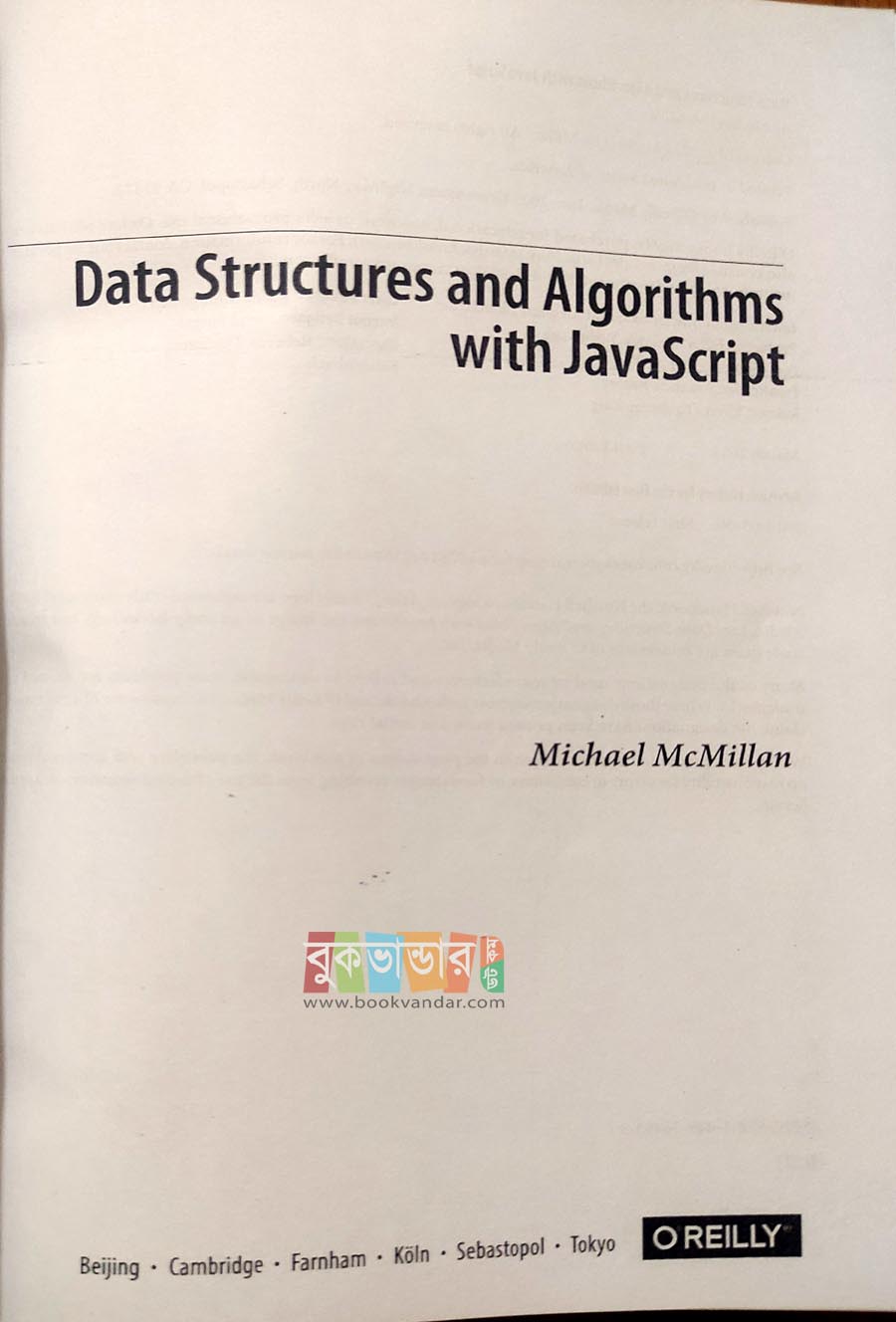 Picture of Data Structures & Algorithms with JavaScript by- Machael McMillan