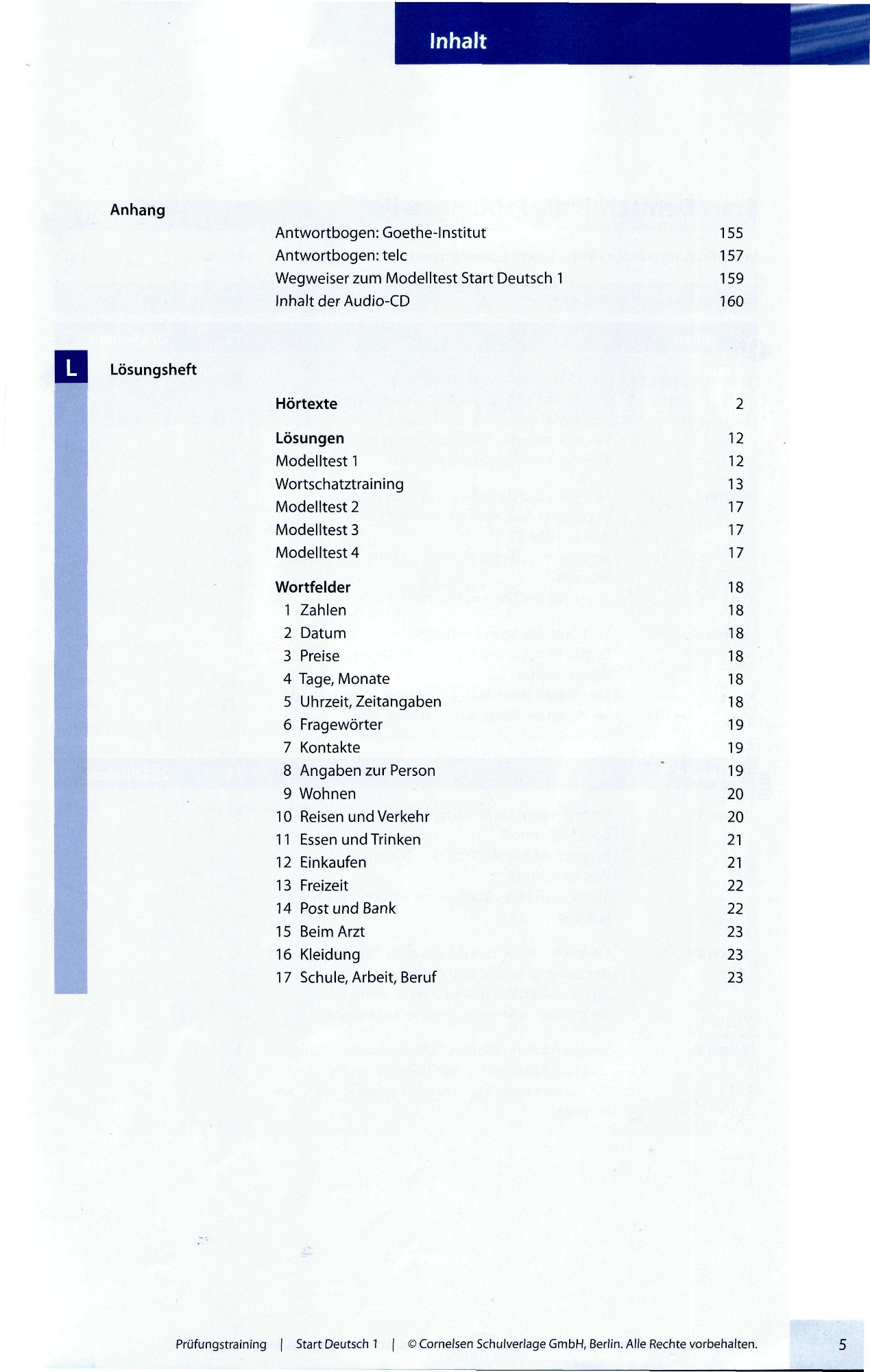 Picture of Prufungstraining Start Deutsch A1 with Solution (Color Print)