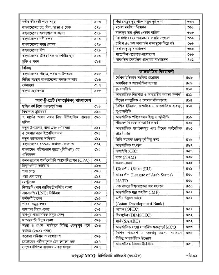 Picture of Accurate Preliminary MCQ Digest (BPSC Non-Tech)