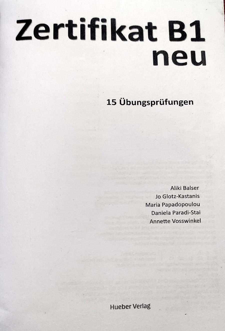 Picture of Zertifikat B1 Neu 15 Ubungsprufungen