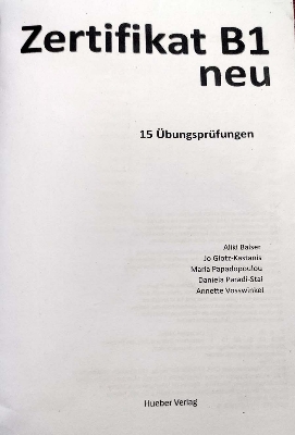 Picture of Zertifikat B1 Neu 15 Ubungsprufungen