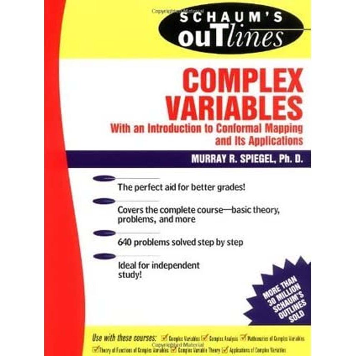 Picture of Complex Variables by Murray R Spiegel & Seymour Lipschutz