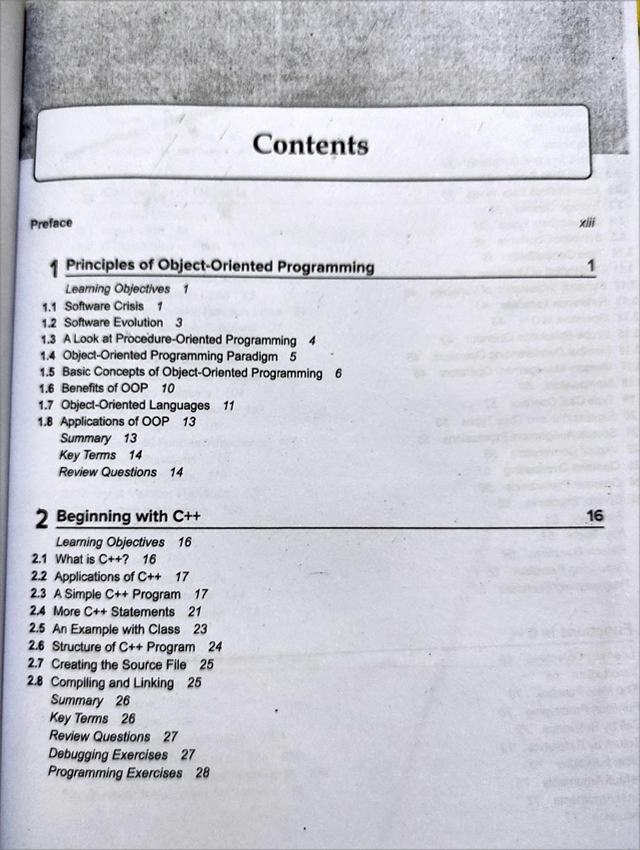 Picture of Object Oriented Programming with C++ by E Balagurusamy (7th Edition)