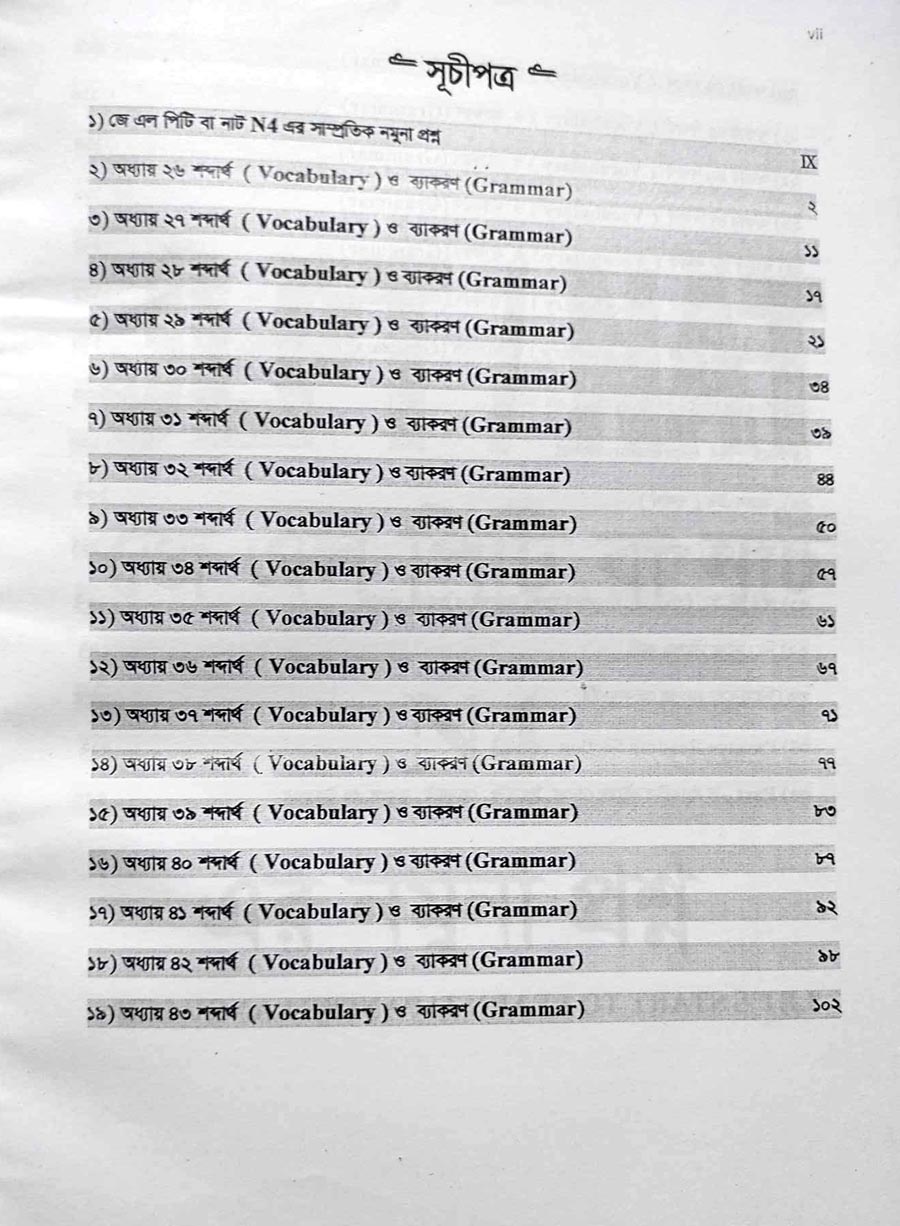 Picture of Sharifs JLPT Nihongo Challenge N4 Bangla (4th Edition)
