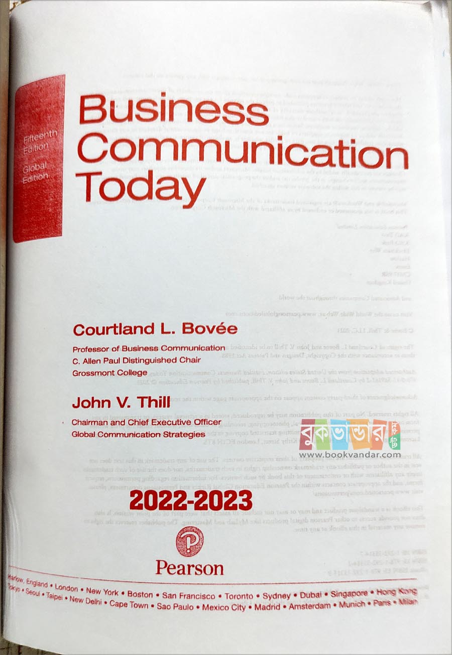 Picture of Business Communication Today by Courtland L Bovee and John V Thill (15th Edition)