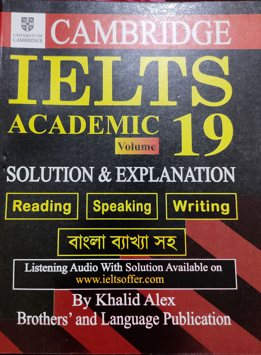 Picture of Cambridge IELTS Academic 19 Solution and Explanation