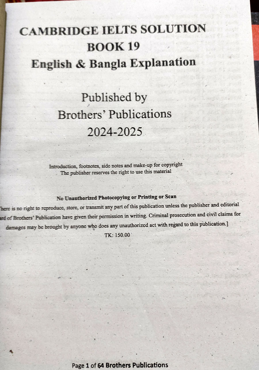 Picture of Cambridge IELTS Academic 19 Solution and Explanation
