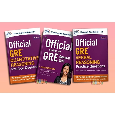Picture of ETS Official GRE (Quantitative, General, Verbal) 3 books