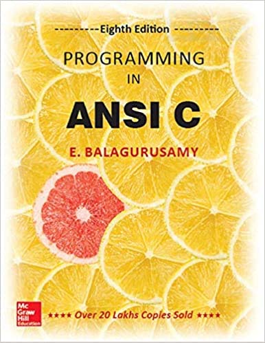 Picture of Programming in ANSI C (8th Edition) by E - Balagurusamy (8th Edition)