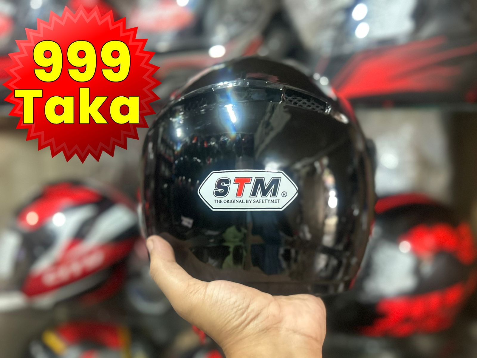 stm Full face helmets Black and Red