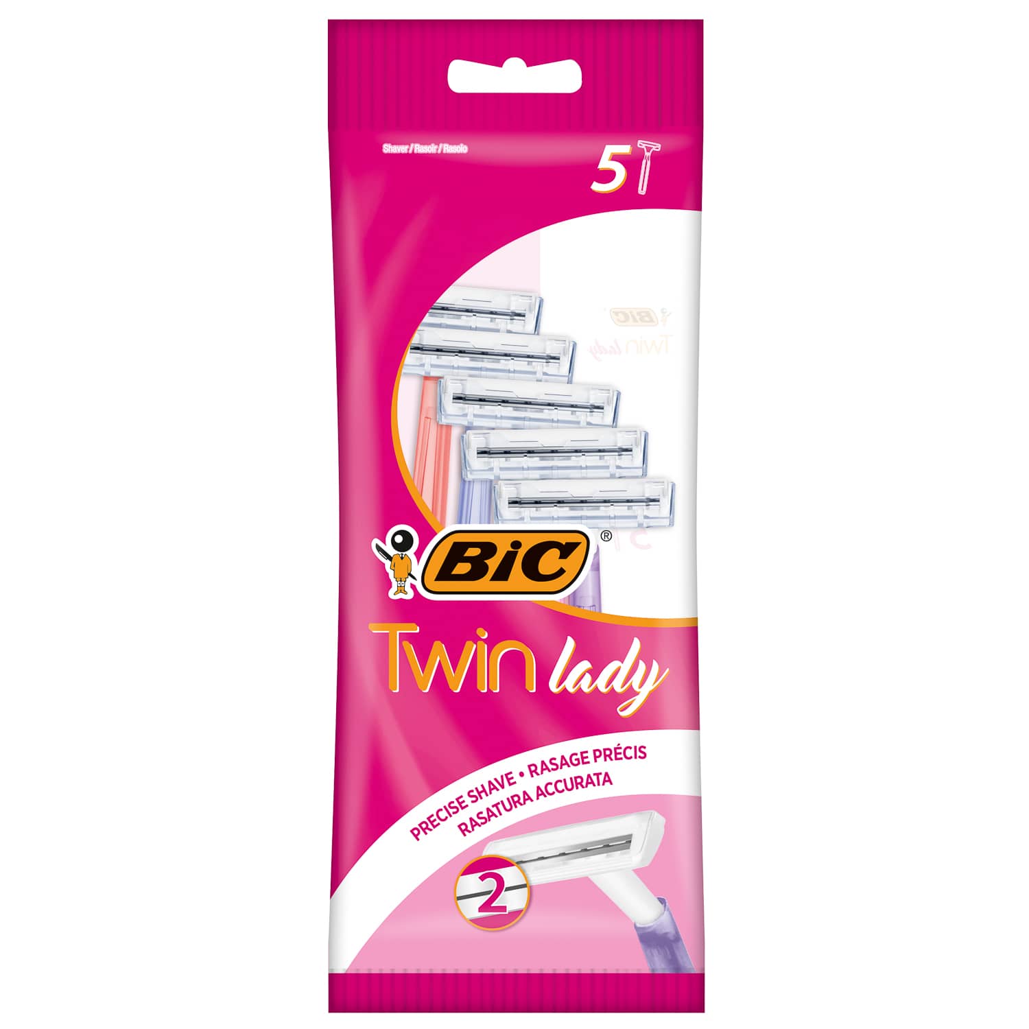 Picture of BIC Twin Lady Disposable Razor For Women-5 Pcs