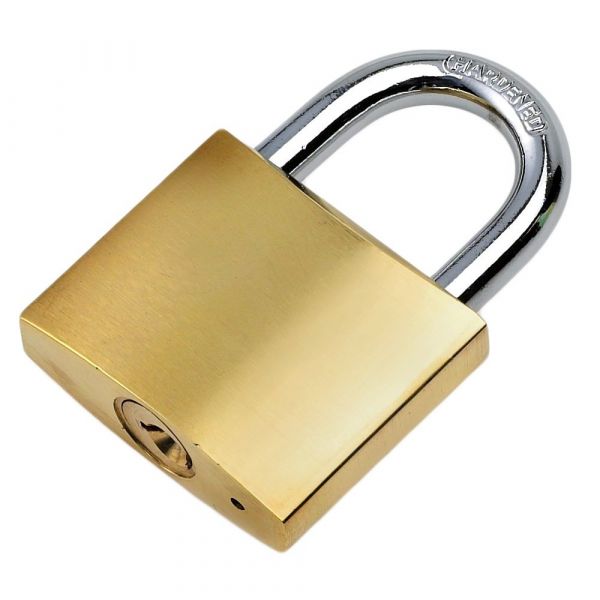 Picture of Brass Padlock with 3 Keys Suitable for Home and Office Security Purpose- 50MM/38MM