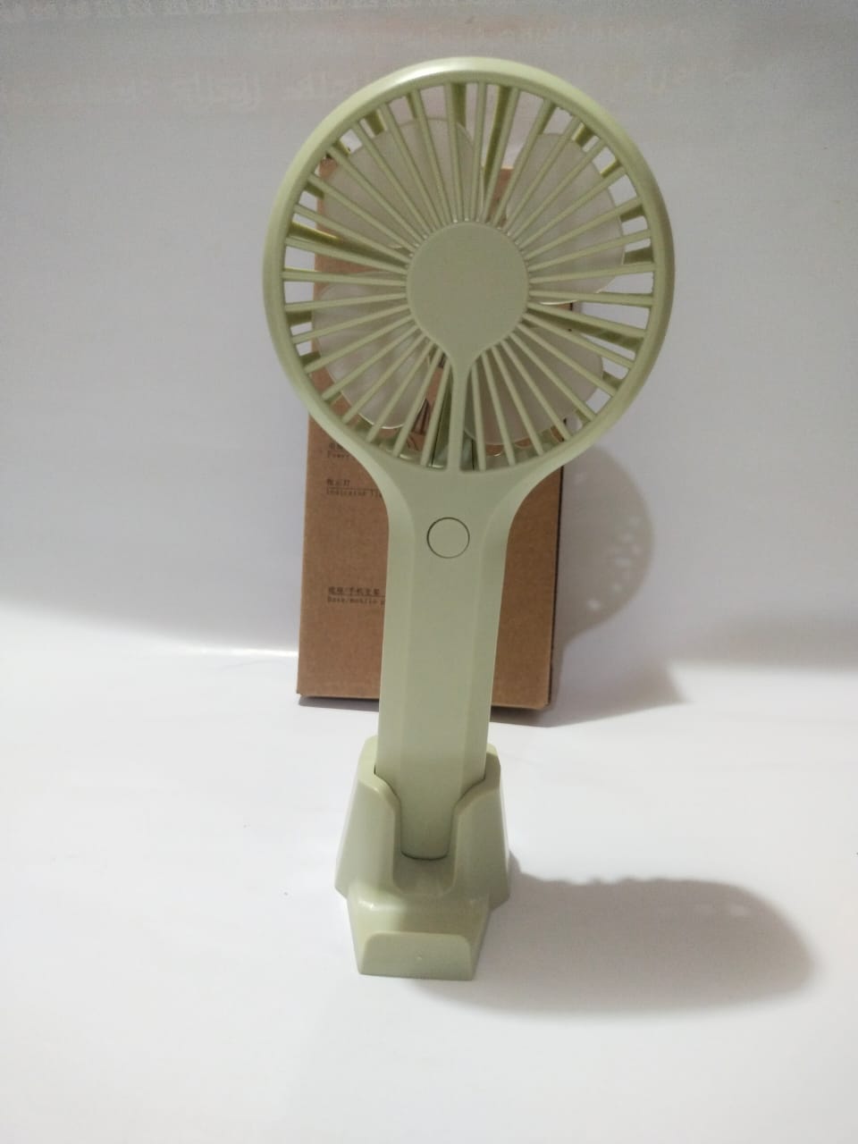 Picture of Mini Rechargeable USB Charging Portable Handheld 3x Gear Speed Fan With Mobile Stand For Indoor & Outdoor Use-1Pcs