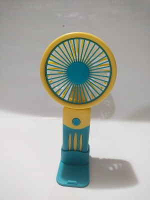 Picture of Mini Handheld Rechargable unique design potrable, comfortable, lightweight and cool Fan with stand-1Pcs