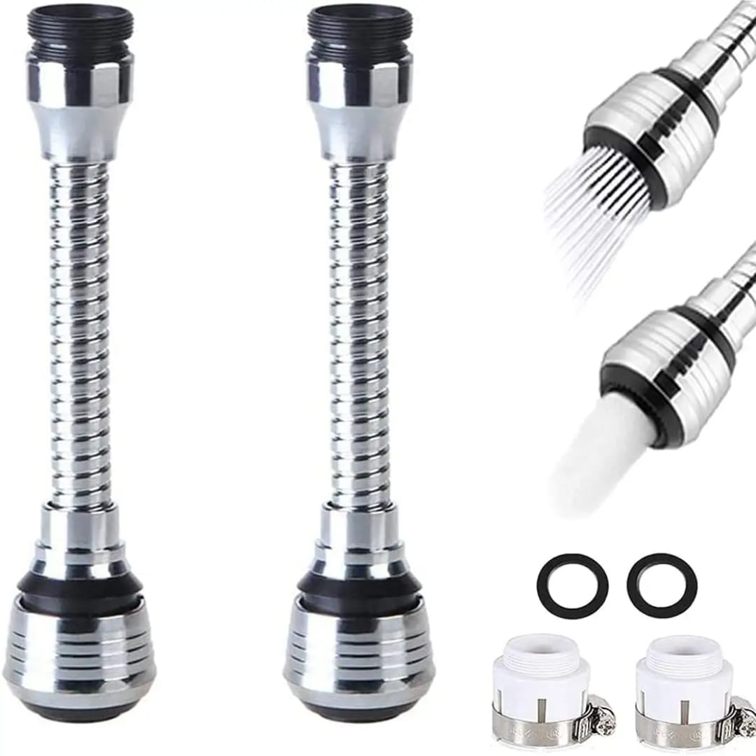 Picture of Rotate Faucet Extender Kitchen Faucet Extension Tubes, Water Saving Faucet Aerator Nozzle Filter Adapter, Sink Sprayer Attachment for Home Bathroom Kitchen