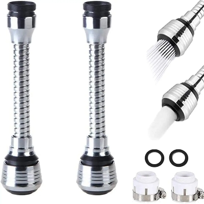 Picture of Rotate Faucet Extender Kitchen Faucet Extension Tubes, Water Saving Faucet Aerator Nozzle Filter Adapter, Sink Sprayer Attachment for Home Bathroom Kitchen