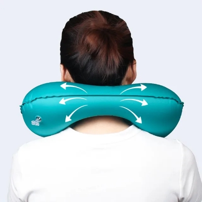 Picture of U-Shape Travel Pillow premium Air Inflatable Pillows Folding Press Type Neck Cushion
