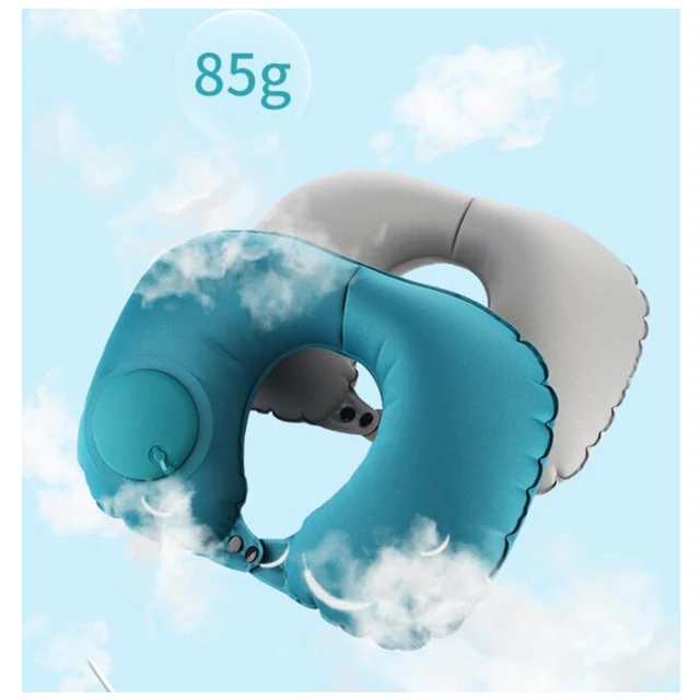 Picture of U-Shape Travel Pillow premium Air Inflatable Pillows Folding Press Type Neck Cushion