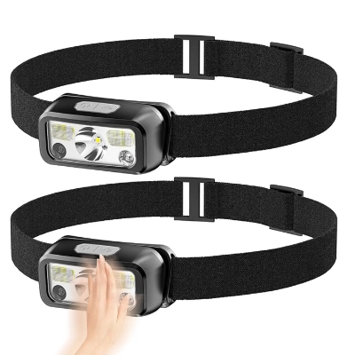 Picture of Rechargeable Headlamp Flashlight, 800 Lumens Motion Sensor Head Lamp, IPX4 Waterproof, Bright White Cree Led & Red Light, Perfect for Running, Camping, Hiking & More