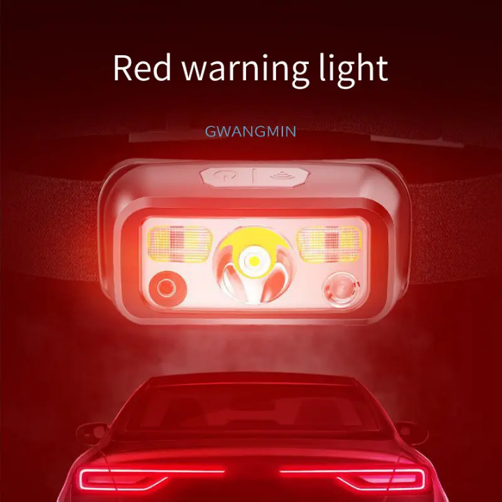 Picture of Rechargeable Headlamp Flashlight, 800 Lumens Motion Sensor Head Lamp, IPX4 Waterproof, Bright White Cree Led & Red Light, Perfect for Running, Camping, Hiking & More