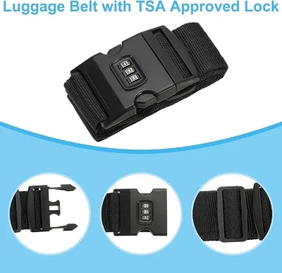 Picture of Luggage Strap Anti-theft Luggage Buckle Password Adjustable Bundling Packing Baggage Belt Suitcase Trunk Belts Bag Accessories