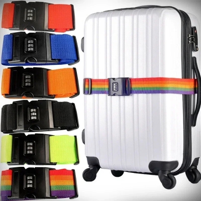 Picture of Luggage Strap Anti-theft Luggage Buckle Password Adjustable Bundling Packing Baggage Belt Suitcase Trunk Belts Bag Accessories