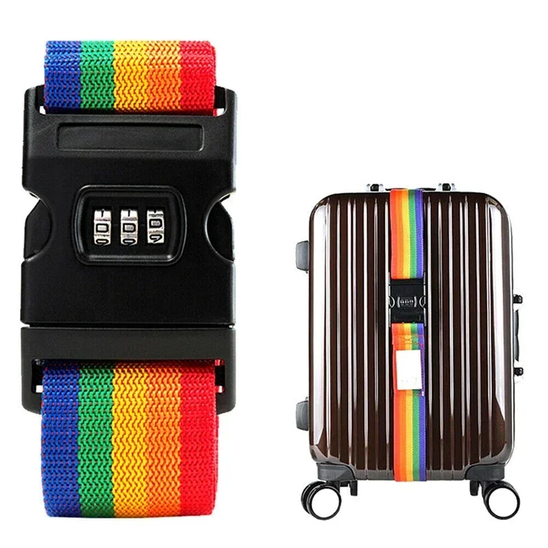 Picture of Luggage Strap Anti-theft Luggage Buckle Password Adjustable Bundling Packing Baggage Belt Suitcase Trunk Belts Bag Accessories