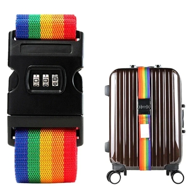 Picture of Luggage Strap Anti-theft Luggage Buckle Password Adjustable Bundling Packing Baggage Belt Suitcase Trunk Belts Bag Accessories