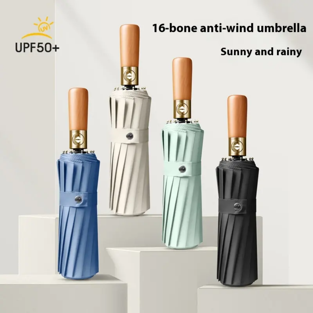 Picture of 16 Ribs High Quality  Automatic Umbrella Man and women Luxury  Umbrella for Car Business Big Umbrella Sun Rain Women Parasol Windproof Folding