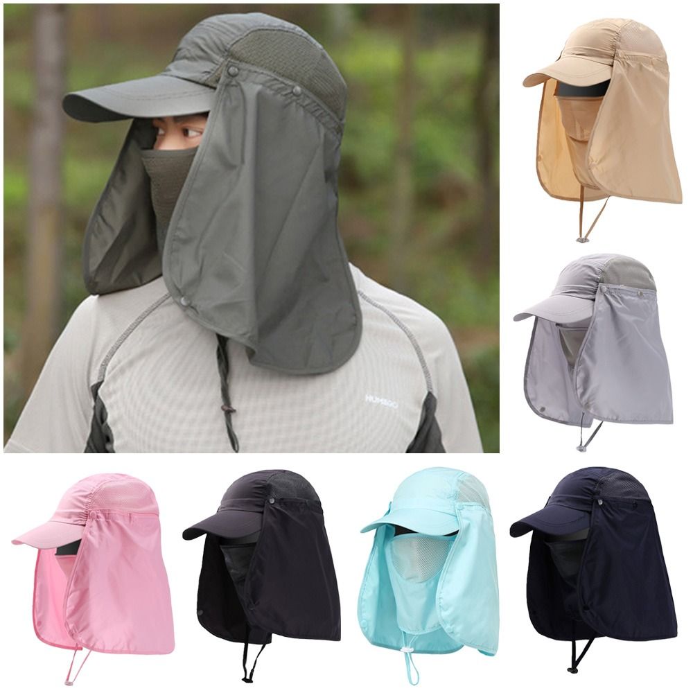 Picture of Outdoor Sport Hiking Visor Hat UV Guard Face Neck Cover Fishing Sun Protection Cap