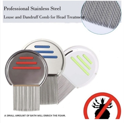 Picture of Cross-border hot selling 5-piece set of anti-dandruff comb stainless steel fine-tooth anti-dandruff comb anti-dandruff comb hollow tooth hairbrush scalp massage