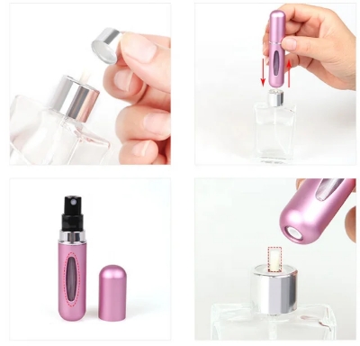 Picture of 5ml Portable Mini Refillable Perfume Bottle With Spray Scent Pump Empty Cosmetic Containers Spray Atomizer Bottle For Travel