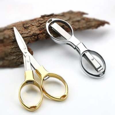 Picture of Folding Scissors Pocket stainless Scissor Stationery Paper Office Student School