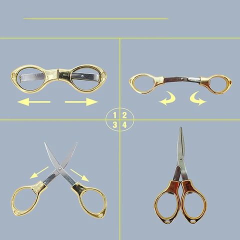 Picture of Folding Scissors Pocket stainless Scissor Stationery Paper Office Student School