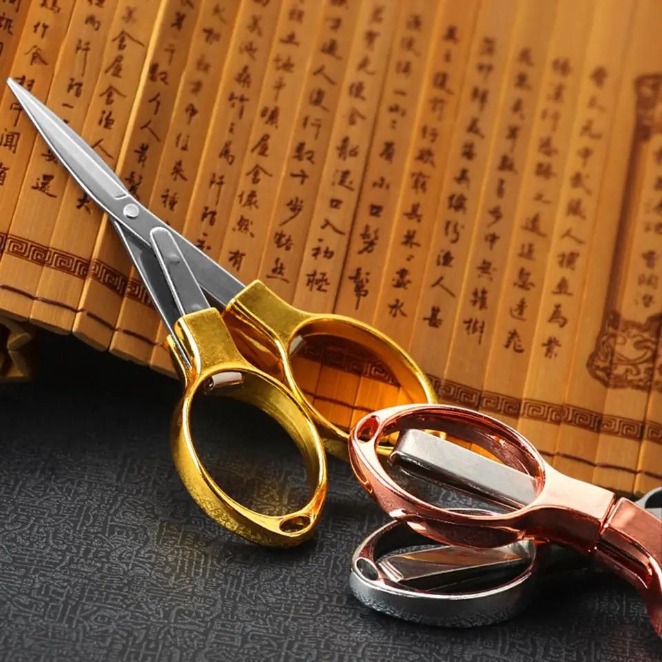 Picture of Folding Scissors Pocket stainless Scissor Stationery Paper Office Student School