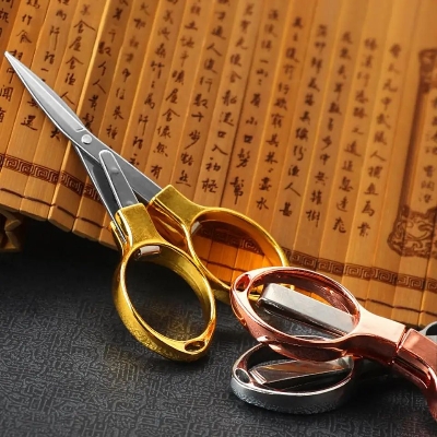 Picture of Folding Scissors Pocket stainless Scissor Stationery Paper Office Student School