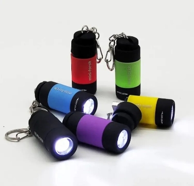 Picture of LED Mini Torch USB Key Chain Ring Rechargeable Tor