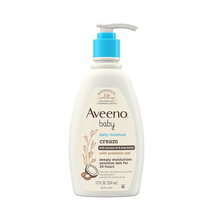 Picture of Aveeno Baby Daily Moisturizing Cream with Prebiotic Oat, Coconut Oil & Shea Butter, Gentle Coconut Scent,
