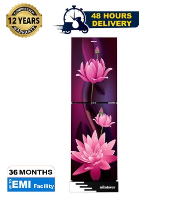 Picture of MINISTER 306 Liter Frost Type Bottom Mount Refrigerator EL Purple Lotus (M-306)