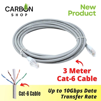 Picture of High-Performance - 3 meter Cat 6 Gigabit Ethernet Copper Twisted Wire Lan Cable - Reliable Accessory