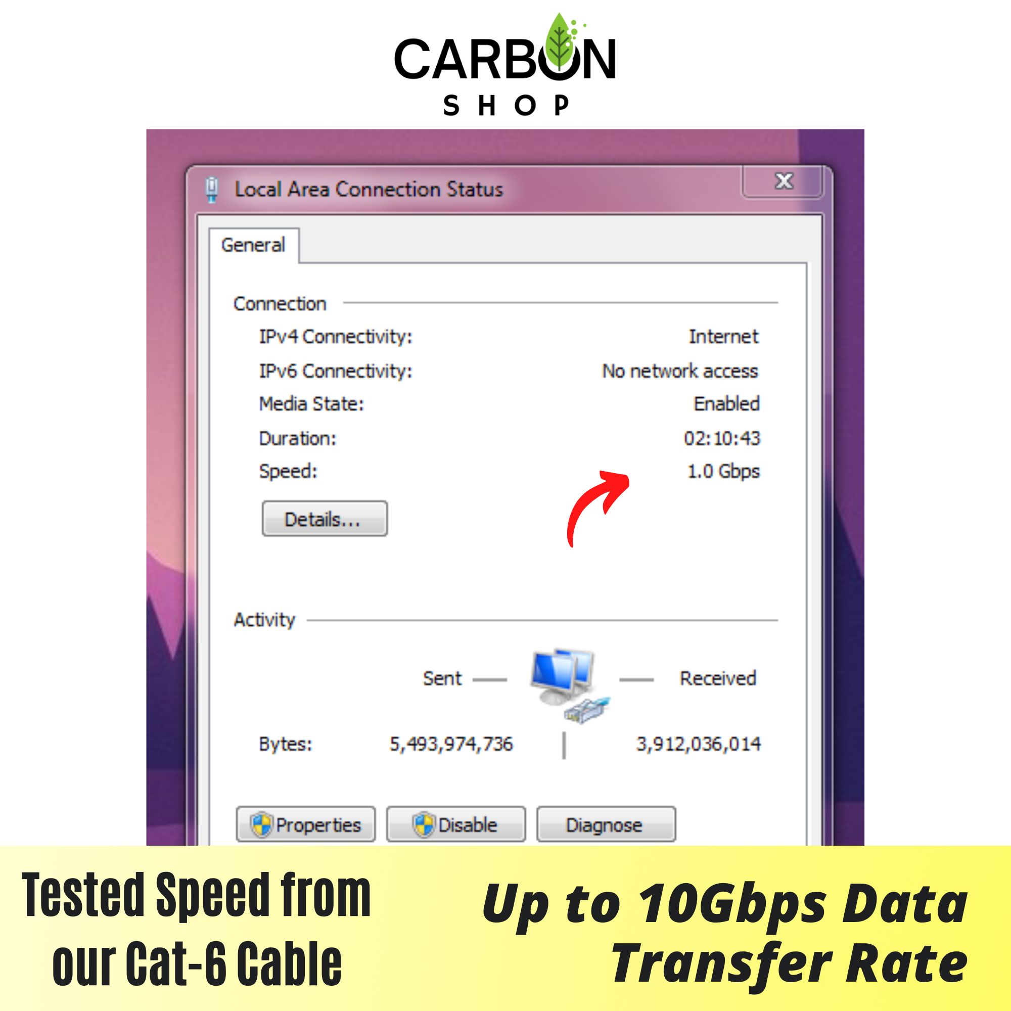 Picture of 100 Meter Cat 6 Gigabit Ethernet Cable Network Patch Cord Cable LAN Adapter Internet Copper Twisted Wire LAN Cable Plug Connector for Laptop Mac PC WIFI CC Camera Smart TV Box Android