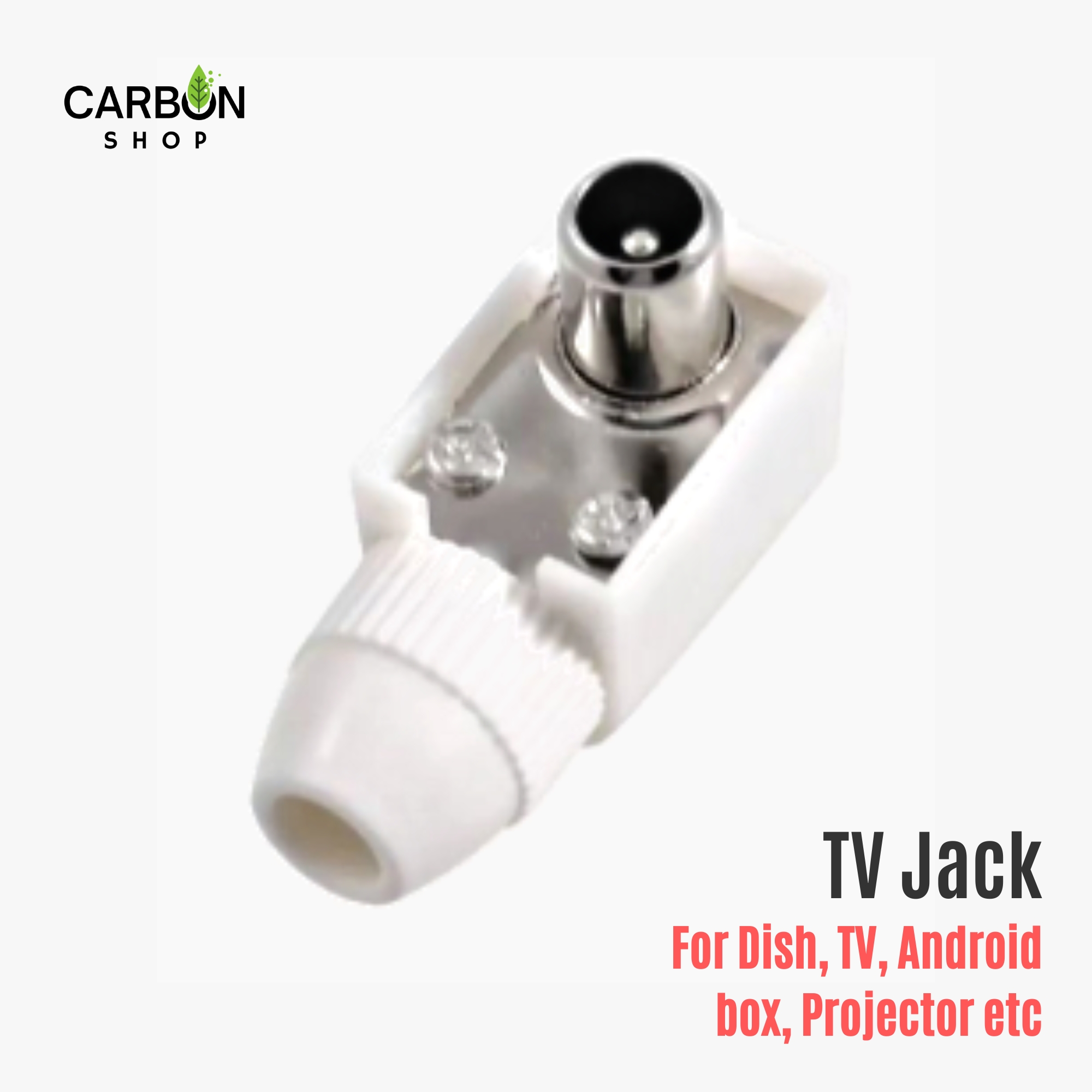 Picture of TV Jack Dish cable 3 Pcs/5 Pcs/10 Pcs/15 Pcs/25 Pcs/50 Pcs/75 Pcs/100 Pcs White for TV Monitor Android Box Projector etc Plastic
